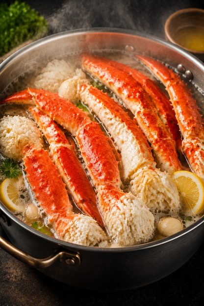 🦀 Luxury King Crab Legs – Wild Ocean Caught, Thick Meaty Sections, Premium Seafood Experience At Home