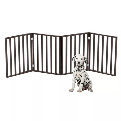 4-Panel Freestanding Foldable Indoor Pet Fence